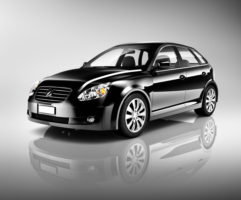 three dimensional shape black sedan studio shot 1.jpg